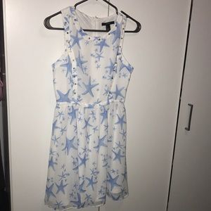 White and Blue Summer Dress